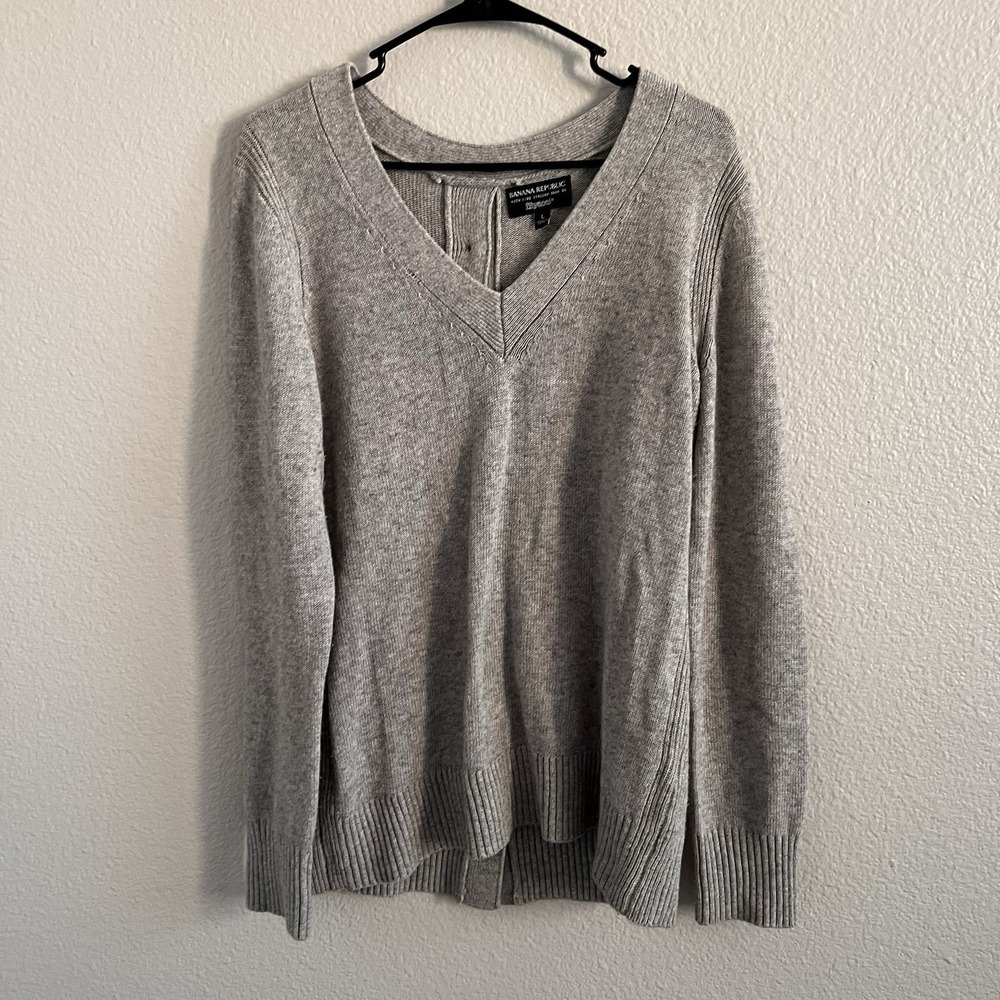 Womens Banana Republic Italian Filpucci Merino Wool Cashmere Blend Sweater Large - Picture 6 of 9